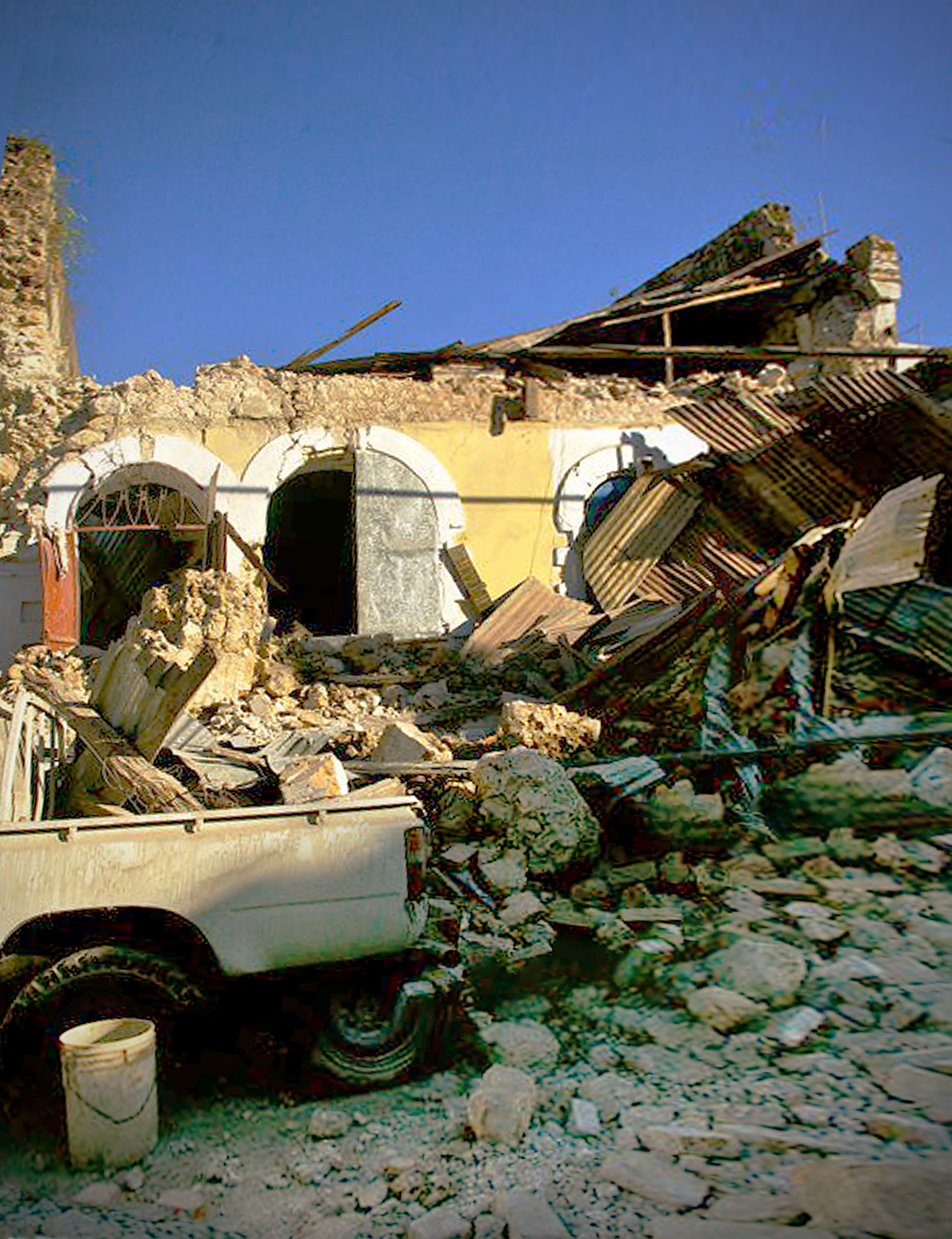 Collapsed building, Jacamel, Haiti