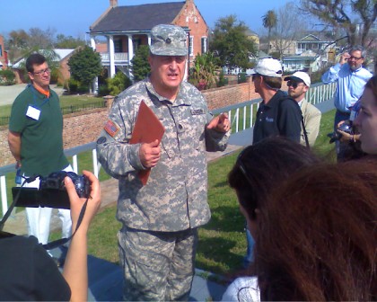 Lt. Col Ryan gives a tour of the Jackson Barracks